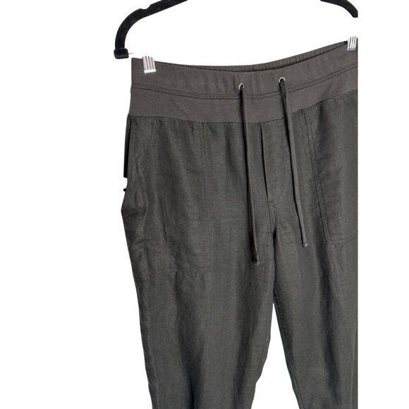 NWOT James Perse Black Linen Utility Drape Pants-sz 2 (medium) - Picture 9 of 10